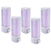 Kuber Industries Manual Shampoo & Soap Dispenser | Wall Mounted | Soap Dispenser for Kitchen & Bathroom | Refillable, Lightweight & Durable | Easy to Clean |Purple (Pack of 5)